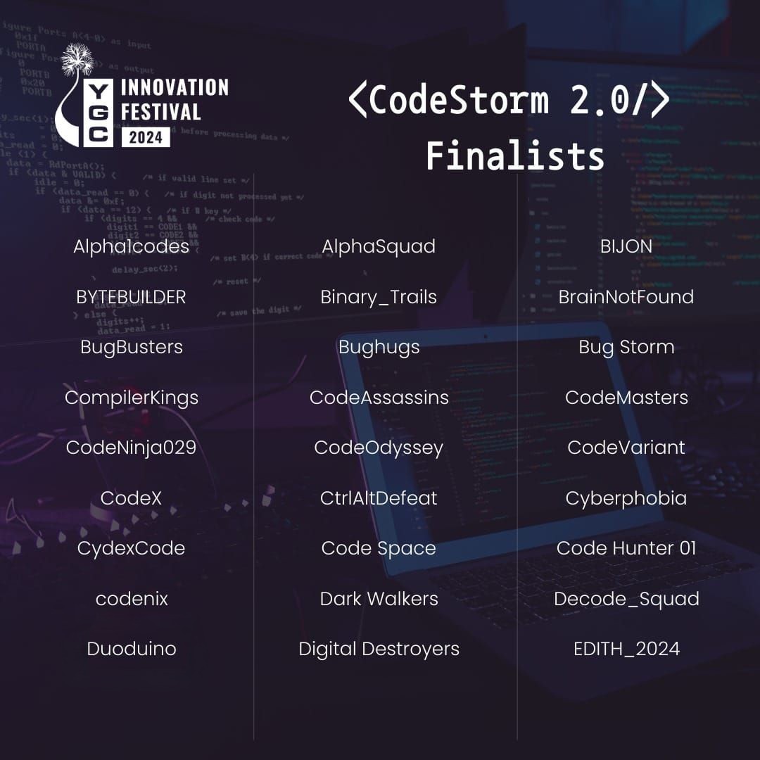 CodeStorm 2.0 - YGC Innovation Festival 2024 (Selection) featured image
